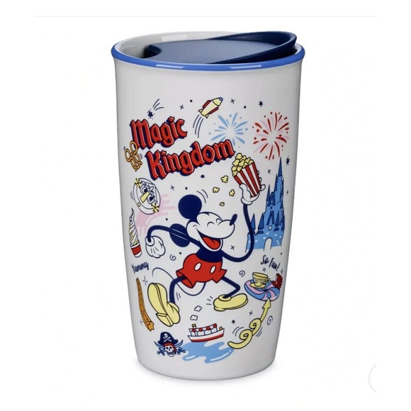 🔥 DISNEY PARKS Disneyland DCA WDW MICKEY Minnie PORCELAIN STARBUCKS TUMBLER NEW - Picture 2 of 16
